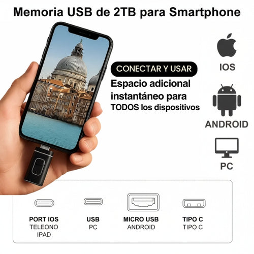 Memoria USB de 2TB para Smartphone