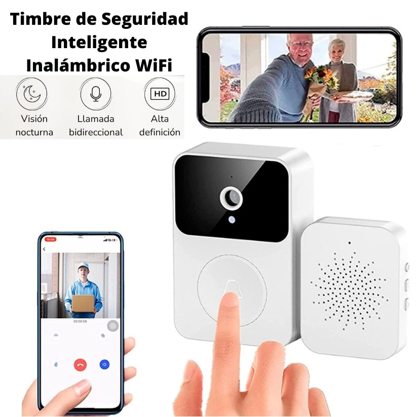 Timbre Inalámbrico Video Portero Wi-Fi con Cámara